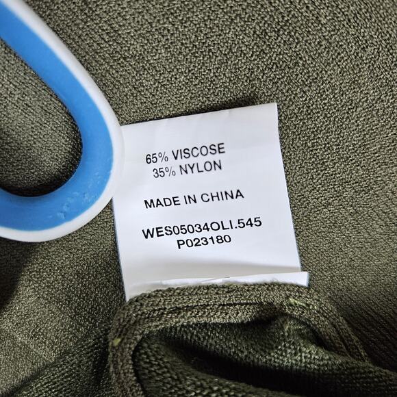 DISSH Carrie Maxi Skirt Olive Green Army Ribbed Stretch Knit Slit AUS XXL, US L - Picture 6 of 10